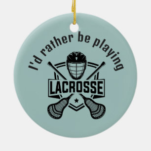 Lacrosse Design  Ceramic Ornament