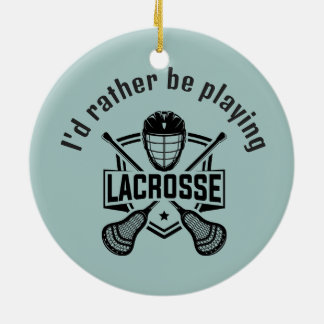 Lacrosse Design  Ceramic Ornament