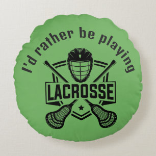 Lacrosse Design Round Pillow