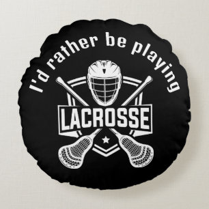 Lacrosse Design Round Pillow