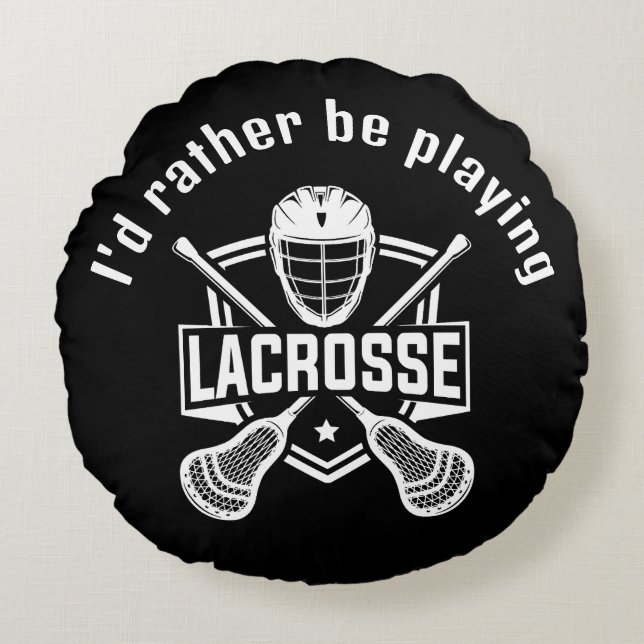 Lacrosse Design  Round Pillow (Front)