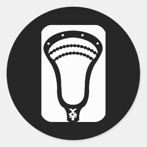 Lacrosse Designs HeadCut Wht Sticker