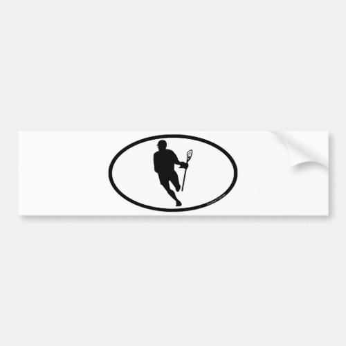 Lacrosse Designs IRock Oval Bumper Sticker