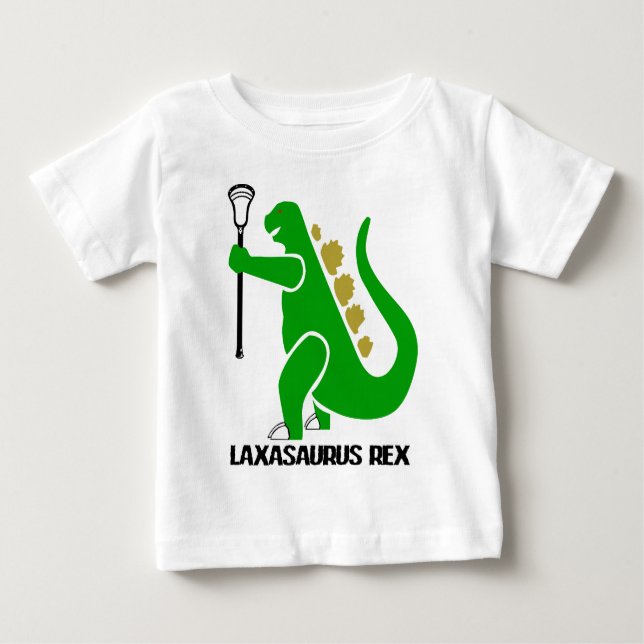 Lacrosse_Designs_LaxasaurusRex Baby T-Shirt (Front)