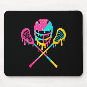 Lacrosse Drip Lax Helmet Ice Cream Sticks  Mouse Pad