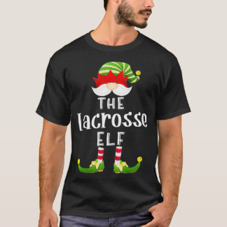 Lacrosse Elf Group Christmas Funny Pajama Party T-Shirt