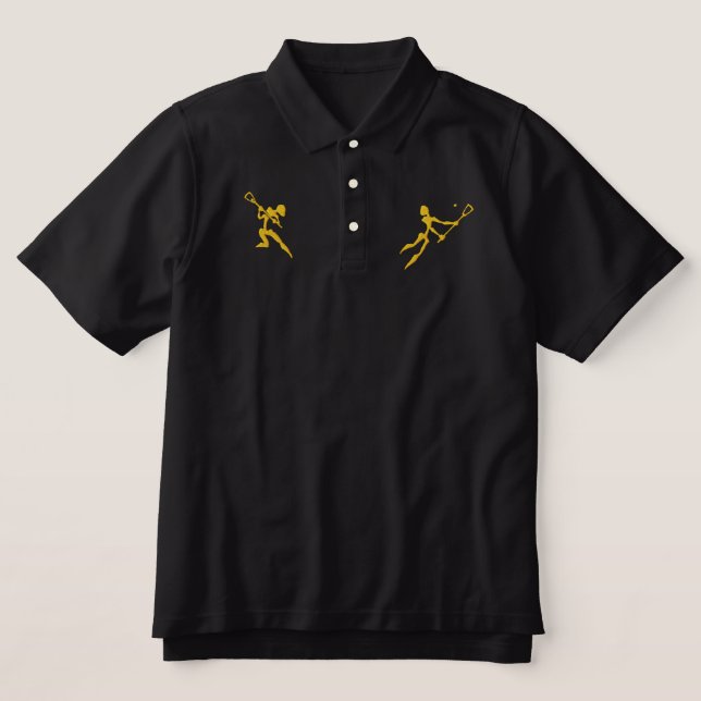 Lacrosse Embroidered Polo Shirt (Design Front)