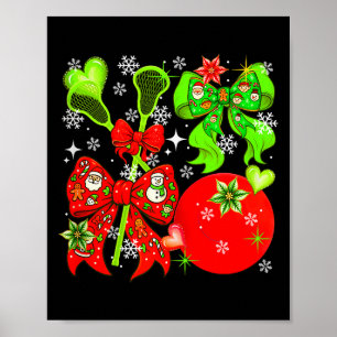Lacrosse Equipment Christmas Player Team Colorful Poster