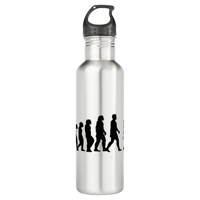 Lacrosse Evolution - Funny Lacrosse Stainless Steel Water Bottle (Front)