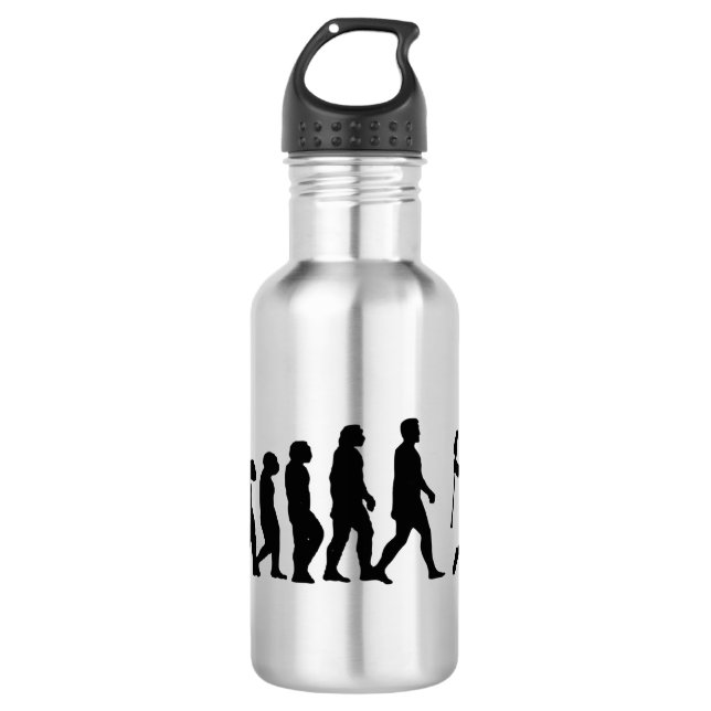Lacrosse Evolution - Funny Lacrosse Stainless Steel Water Bottle (Front)