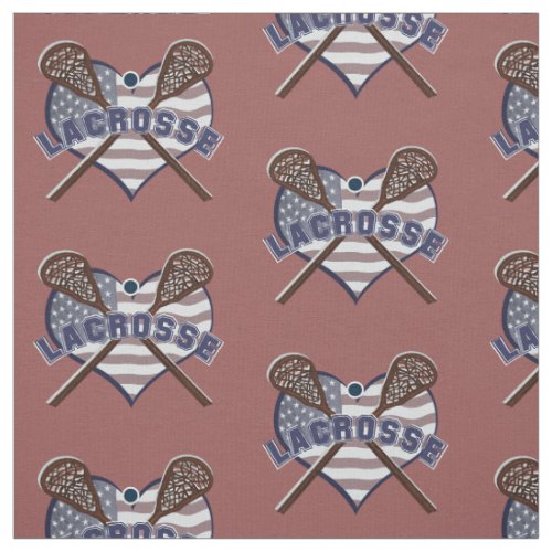 Lacrosse Fabric with Heart Shaped Flag