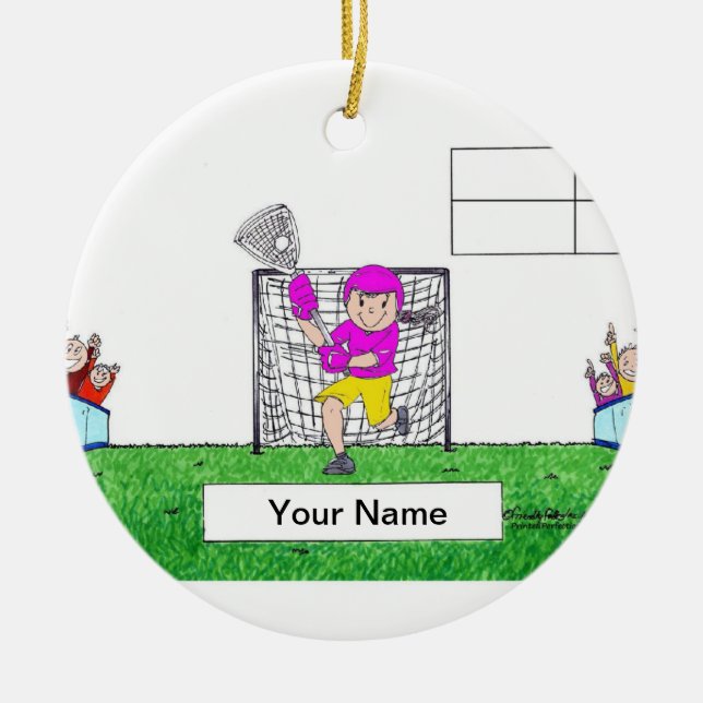 LaCrosse - Female Ceramic Ornament (Front)
