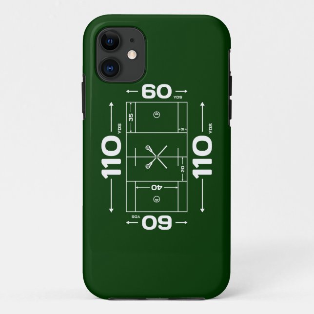 Lacrosse Field Dimensions iphone 5 case (Back)