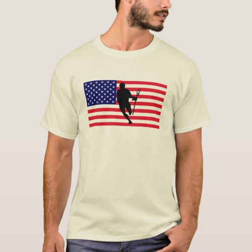 Lacrosse Flag IRock America T_Shirt