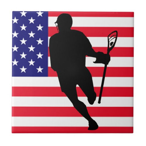 Lacrosse Flag IRock America Tile
