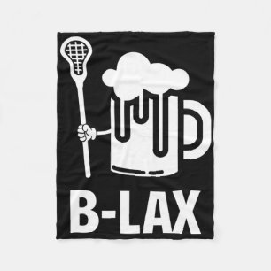 Lacrosse Funny Gift Men Coach Beer Lover B-lex Fleece Blanket
