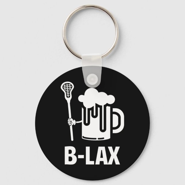 Lacrosse Funny Gift Men Coach Beer Lover B-lex  Keychain (Front)