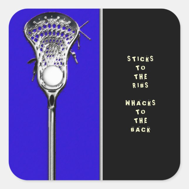 Lacrosse Funny Square Sticker (Front)