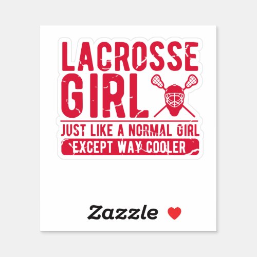 Lacrosse Girl Gift _ Womens LAX _ Ladies Lacrosse Sticker