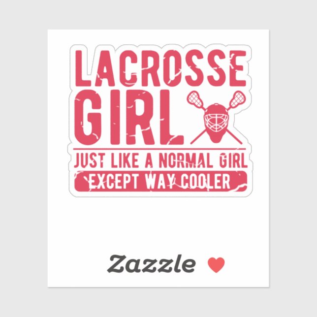 Lacrosse Girl Gift - Women's LAX - Ladies Lacrosse Sticker (Sheet)