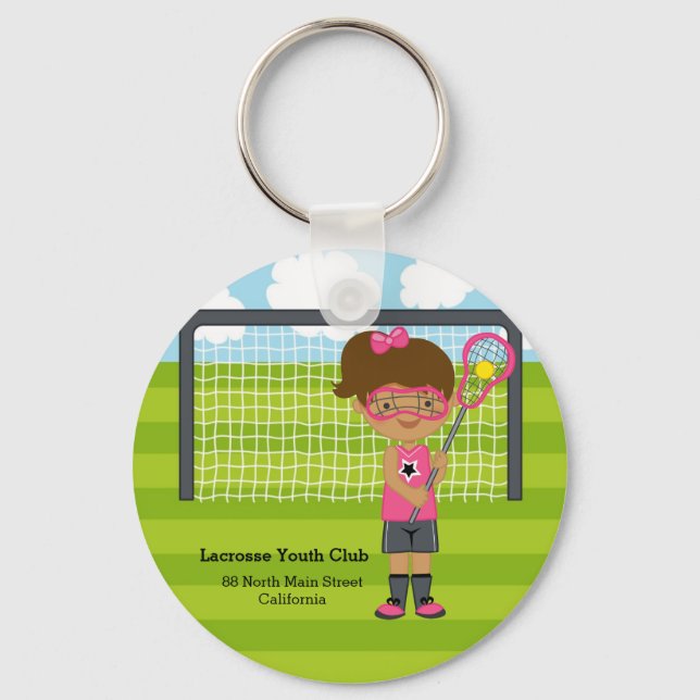 Lacrosse girl keychain (Front)