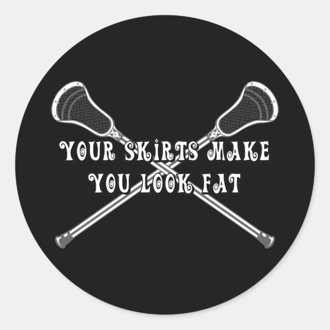 Lacrosse Girls Fat Sticker (Front)