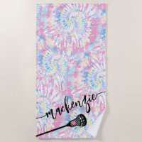 Lacrosse Girls Pink Tie Dye Personalized