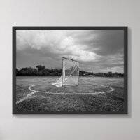 Lacrosse Goal Field Black and White