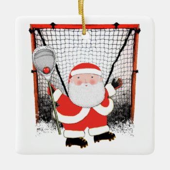 Lacrosse Goalie 2023 Collectible Ceramic Ornament by lacrosseshop at Zazzle