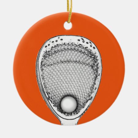 Lacrosse Goalie Ceramic Ornament