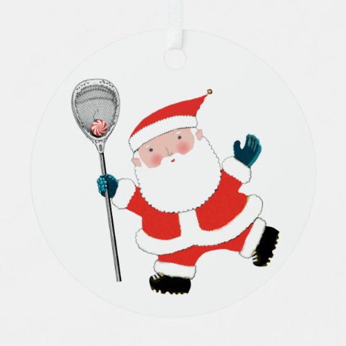 Lacrosse Goalie Christmas Ceramic Ornament