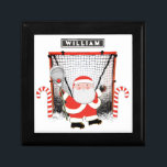 Lacrosse Goalie Christmas Gift Box<br><div class="desc">Lacrosse goalie Christmas gift box for your favorite lacrosse goalkeeper. Edit text to add goalie's name.</div>