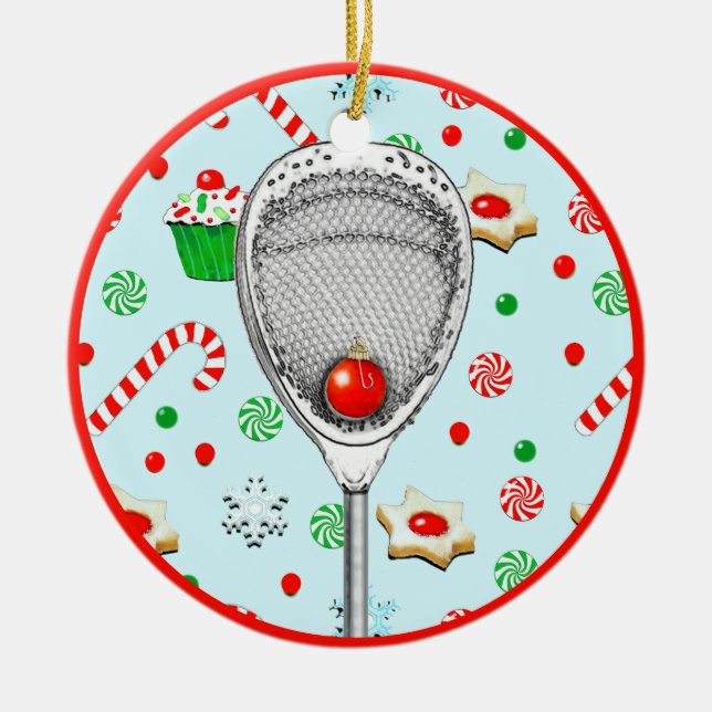 Lacrosse Goalie Collectible 2026 Ceramic Ornament (Front)