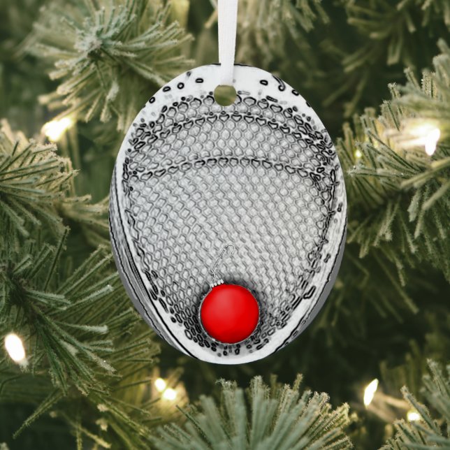 Lacrosse Goalie Collectible Metal Ornament (Insitu)