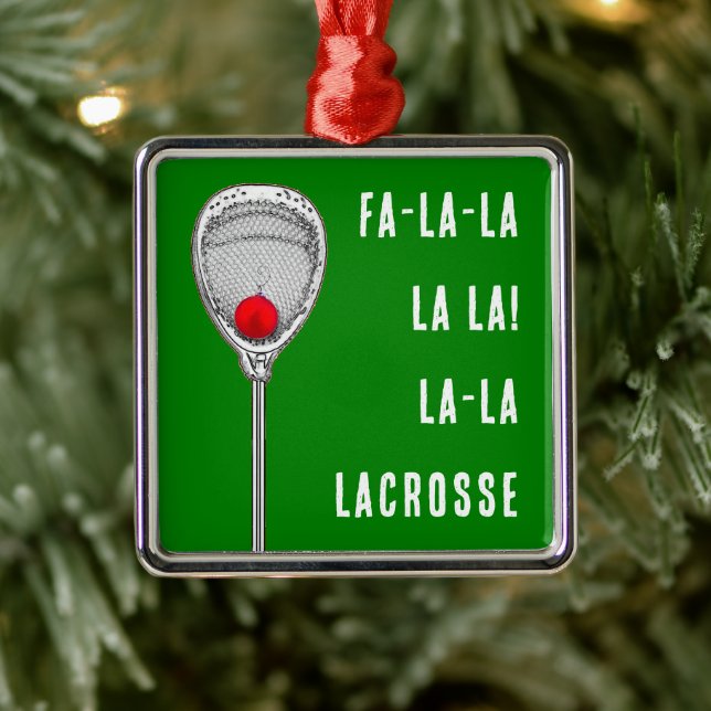 Lacrosse Goalie Collectible Metal Ornament (Tree)