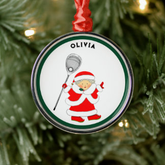 Lacrosse Goalie Collectible Metal Ornament