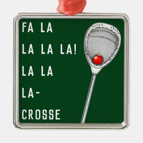 Lacrosse Goalie Collectible Metal Ornament