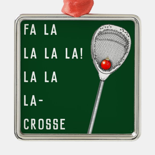 Lacrosse Goalie Collectible Metal Ornament (Front)