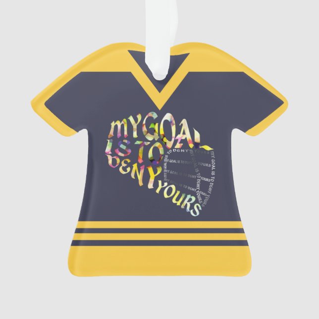 Lacrosse Goalie Custom Name & Number Ornament (Front)