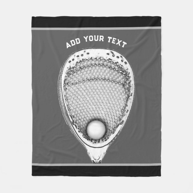 Lacrosse Goalie Fleece Blanket (Front)