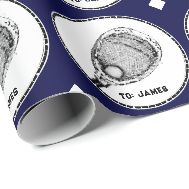 Lacrosse Goalie Gift Wrapping Paper (Roll Corner)