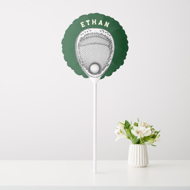 Lacrosse Goalie Green Balloon (In SItu)