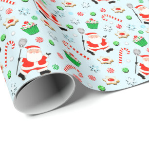 Lacrosse Goalie Holiday Gift Wrapping Paper