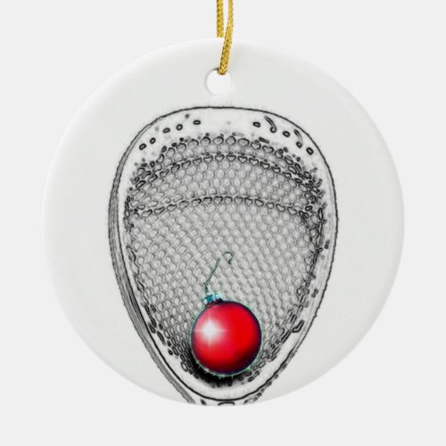 Lacrosse Goalie Keepsake Ceramic Ornament