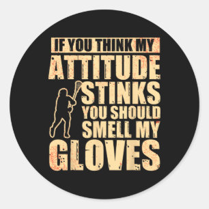 Lacrosse Goalie Lacrosse Gloves Stick Lax Goalie Classic Round Sticker