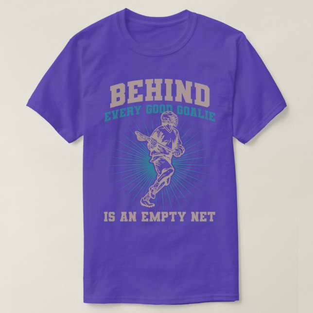 Lacrosse Goalie LAX Goalkeeper Player Fan Coach T-Shirt (Design Front)