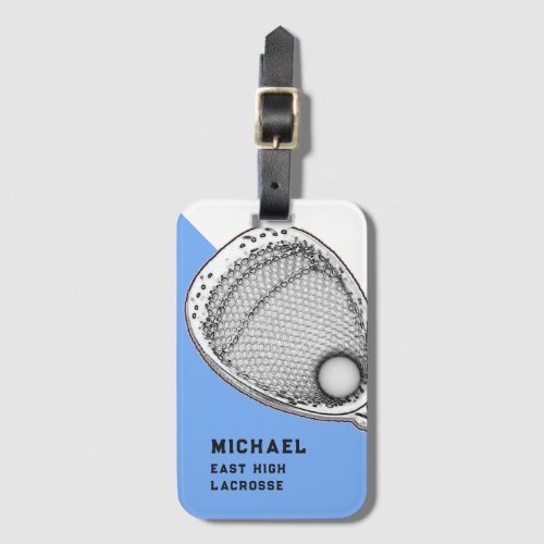 Lacrosse Goalie Luggage Tag