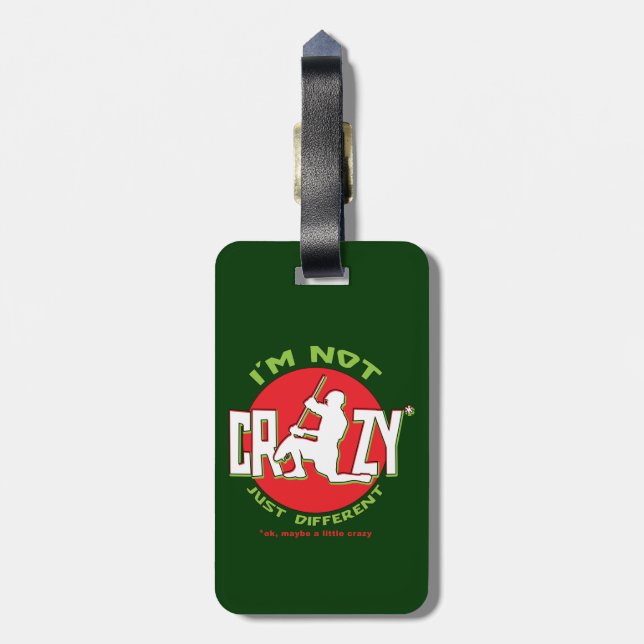 Lacrosse Goalie Luggage Tag (Back Vertical)