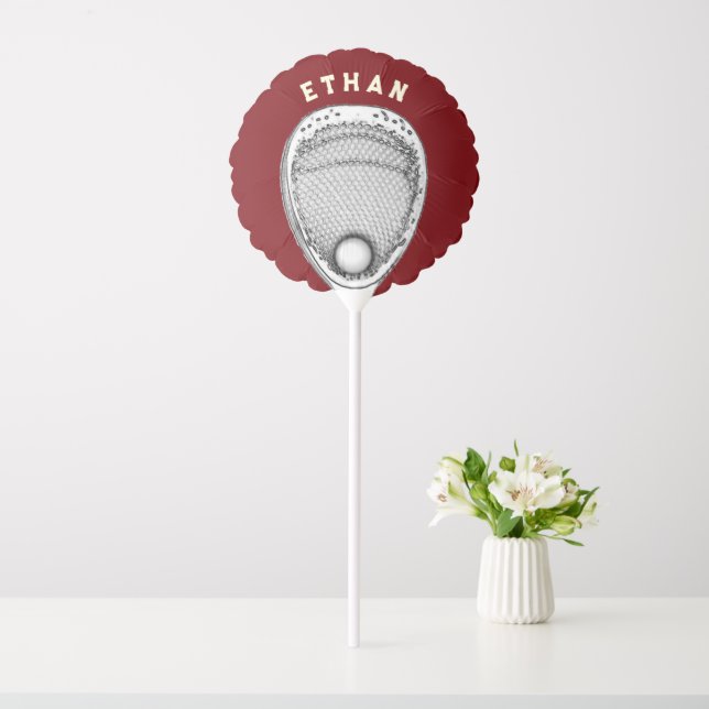 Lacrosse Goalie Maroon Balloon (In SItu)