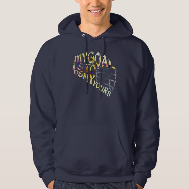 Lacrosse Goalie Mask Typography Hoodie (Front)